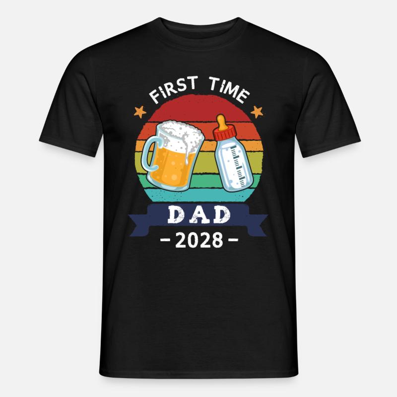 First Time Dad 2028 - Männer T-Shirt - Schwarz