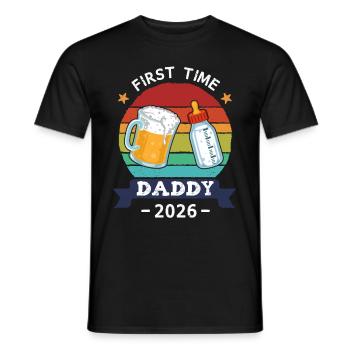 First Time Daddy 2026 - Men's T-Shirt - black - Front - AI Model Male 178 light (178cm)