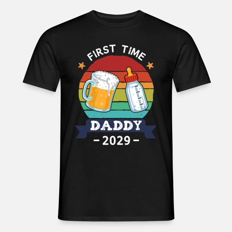 First Time Daddy 2029 - Men’s T-shirt - black