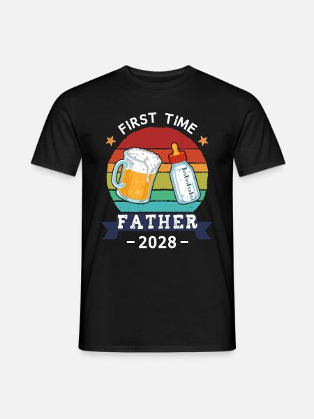 First Time Father 2028 - Men's T-Shirt - black