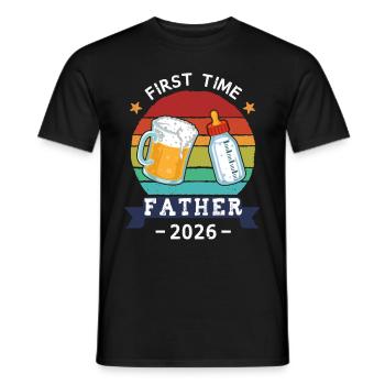 First Time Father 2026 - Männer T-Shirt - Schwarz - Vorne - AI Model Male 178 light (178cm)