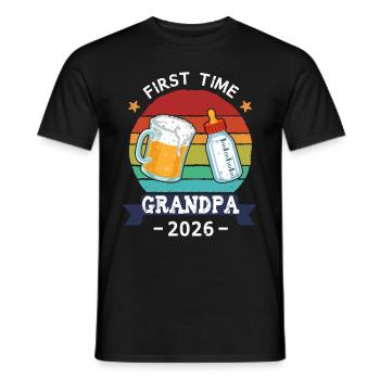 First Time Grandpa 2026 - Männer T-Shirt - Schwarz - Vorne - AI Model Male 178 light (178cm)
