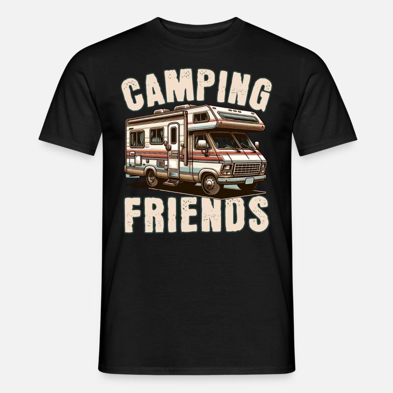 Camping - Männer T-Shirt - Schwarz