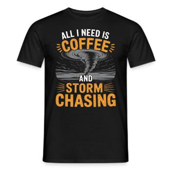 Storm Chaser Costume Storm Chaser - Men's T-Shirt - black - Front - AI Model Male 178 light (178cm)