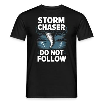 Storm Chaser Costume Storm Chaser - Men's T-Shirt - black - Front - AI Model Male 178 light (178cm)