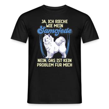 Samojede Samojedenspitz Rieche nach Samojede - Männer T-Shirt - Schwarz - Vorne - AI Model Male 178 light (178cm)