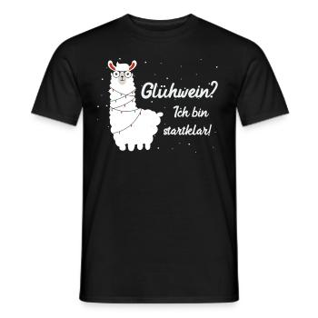 Glühwein ICH BIN STARTKLAR! Glühweinstand - Männer T-Shirt - Schwarz - Vorne - AI Model Male 178 light (178cm)