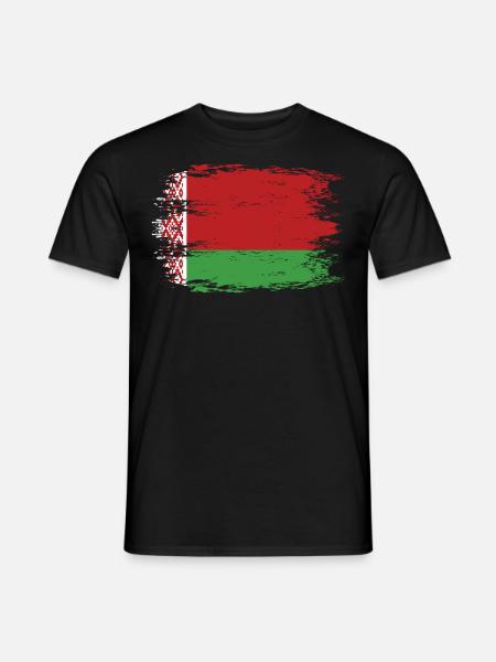 Belarus flag used look - Men's T-Shirt - black