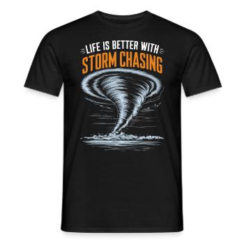 Storm Chaser Costume Storm Chaser - Men's T-Shirt - black - Front - AI Model Male 178 light (178cm)