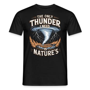 Storm Chaser Costume Storm Chaser - Men's T-Shirt - black - Front - AI Model Male 178 light (178cm)