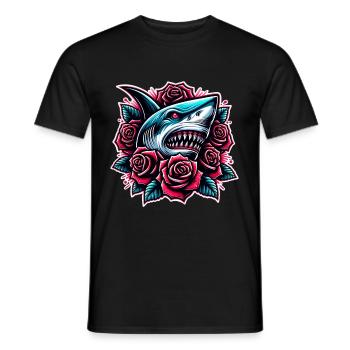 Requin - T-shirt homme - noir - Devant - AI Model Male 178 light (178cm)