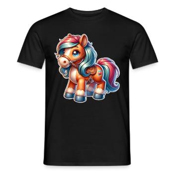 Horse - Men's T-Shirt - black - Front - AI Model Male 178 light (178cm)