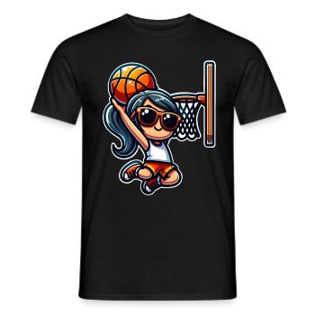 Basketball Basketball Women Basketball - Men's T-Shirt - black - Front - AI Model Male 178 light (178cm)