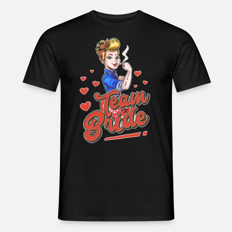 Team Bride - Männer T-Shirt - Schwarz