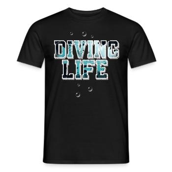 Diving Divers - Men's T-Shirt - black - Front - AI Model Male 178 light (178cm)