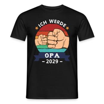 Ich werde Opa 2029 Schwangerschaft Werdender Opa - Männer T-Shirt - Schwarz - Vorne - AI Model Male 178 light (178cm)