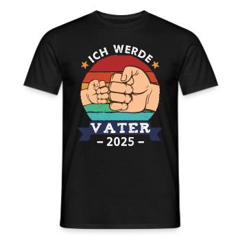 Ich werde Vater 2025 - Männer T-Shirt - Schwarz - Vorne - AI Model Male 178 light (178cm)