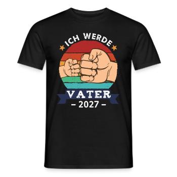 Ich werde Vater 2027 Schwangerschaft Werdender - Männer T-Shirt - Schwarz - Vorne - AI Model Male 178 light (178cm)