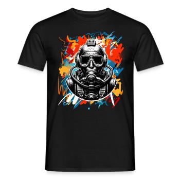 Tauchen Taucher - Männer T-Shirt - Schwarz - Vorne - AI Model Male 178 light (178cm)