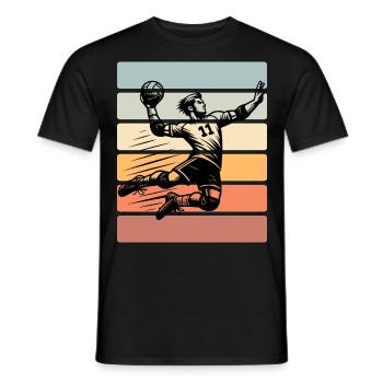 Handball Joueurs de handball - T-shirt homme - noir - Devant - AI Model Male 178 light (178cm)