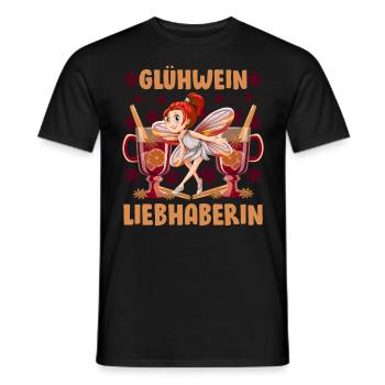 GLÜHWEIN LIEBHABERIN Lustiges Weihnachtsmarkt - Männer T-Shirt - Schwarz - Vorne - AI Model Male 178 light (178cm)