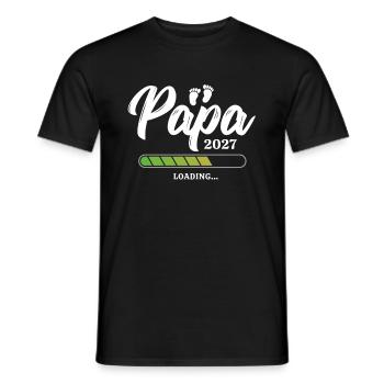 Papa Loading 2027 - Männer T-Shirt - Schwarz - Vorne - AI Model Male 178 light (178cm)