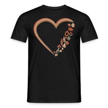 Pottery Ceramics Artist Heart - Men's T-Shirt - black - Front - AI Model Male 178 light (178cm)