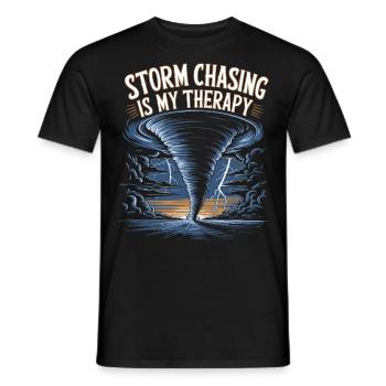 Storm Chaser Costume Storm Chaser - Men's T-Shirt - black - Front - AI Model Male 178 light (178cm)