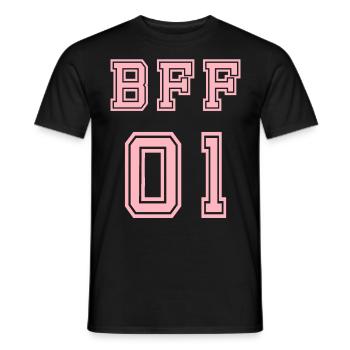 BFF Meilleur ami Meilleur ami - T-shirt homme - noir - Devant - AI Model Male 178 light (178cm)