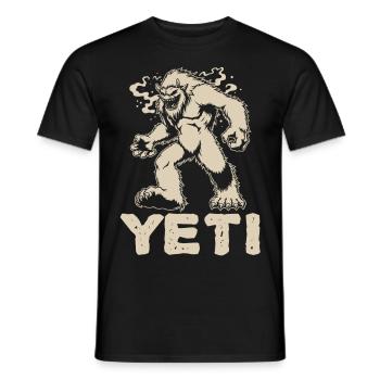 Yeti – Feel the Himalaya - cooles Monster Design - Männer T-Shirt - Schwarz - Vorne - AI Model Male 178 light (178cm)