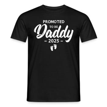 Promu pour être papa 2025 - T-shirt homme - noir - Devant - AI Model Male 178 light (178cm)