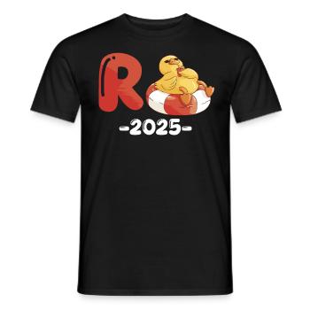 Ruhestand R ENTE 2025 Rentner Großeltern - Männer T-Shirt - Schwarz - Vorne - AI Model Male 178 light (178cm)