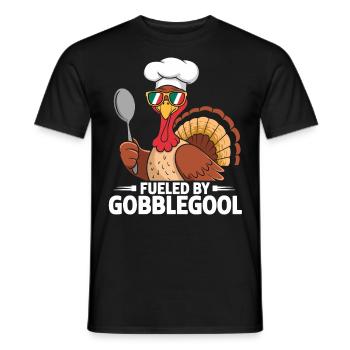 Turkey Day Thanksgiving Day Gobblegool - Men's T-Shirt - black - Front - AI Model Male 178 light (178cm)