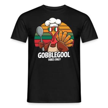 Turkey Day Thanksgiving Day Gobblegool - Men's T-Shirt - black - Front - AI Model Male 178 light (178cm)
