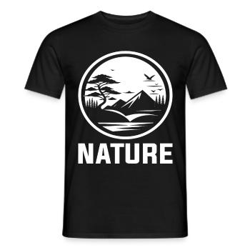 Natur - Für Umweltschutz und Landschaftsfreunde - Männer T-Shirt - Schwarz - Vorne - AI Model Male 178 light (178cm)