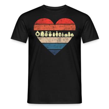 Pottery Ceramics Artist Heart - Men's T-Shirt - black - Front - AI Model Male 178 light (178cm)