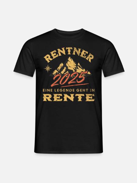 Rentner 2025 - Männer T-Shirt - Schwarz