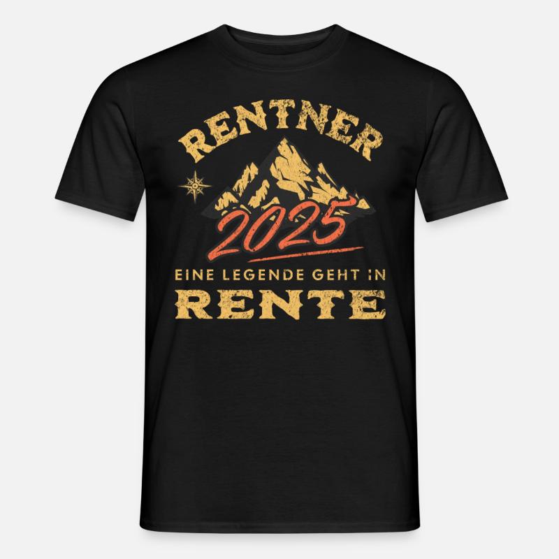 Rentner 2025 - Männer T-Shirt - Schwarz