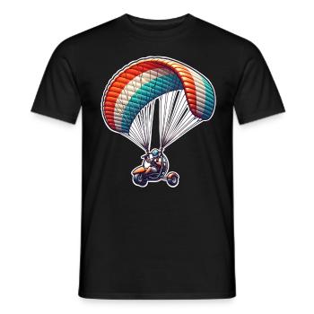 Motorschirm Paramotor - Men's T-Shirt - black - Front - AI Model Male 178 light (178cm)