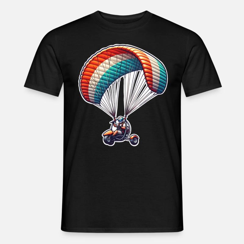 Motorschirm Paramotor - Männer T-Shirt - Schwarz
