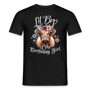 Lil Bro Of The Birthday Girl - Men's T-Shirt - black - Front - AI Model Male 178 light (178cm)