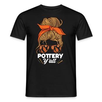 Pottery Ceramics Artist Girl - Männer T-Shirt - Schwarz - Vorne - AI Model Male 178 light (178cm)