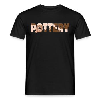 Pottery Ceramics Artist Pottery - Men's T-Shirt - black - Front - AI Model Male 178 light (178cm)