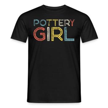 Pottery Ceramics Artist Retro - Men's T-Shirt - black - Front - AI Model Male 178 light (178cm)