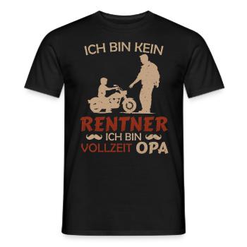 Rente BIN KEIN RENTNER BIN VOLLZEIT OPA - Männer T-Shirt - Schwarz - Vorne - AI Model Male 178 light (178cm)
