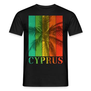 Zypern Cyprus Sommer Palmen Strand Meer Urlaub - Männer T-Shirt - Schwarz - Vorne - AI Model Male 178 light (178cm)