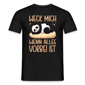 Réveille-moi quand tout est fini / Lève-tard - T-shirt homme - noir - Devant - AI Model Male 178 light (178cm)