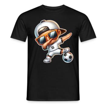 Soccer Cool Soccer Player Dabbing - Men's T-Shirt - black - Front - AI Model Male 178 light (178cm)