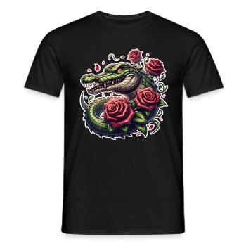 Alligator - Männer T-Shirt - Schwarz - Vorne - AI Model Male 178 light (178cm)
