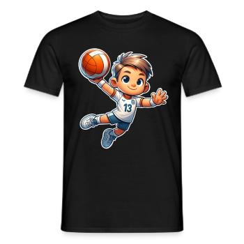 Handball Joueurs de handball - T-shirt homme - noir - Devant - AI Model Male 178 light (178cm)